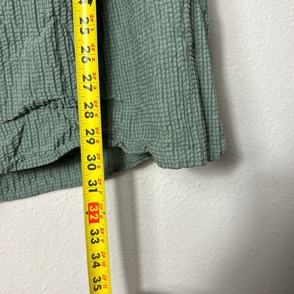 Club Monaco Puff Sleeve Half Button Down Mini Shirt Dress Color Seaspray size XS - Picture 11 of 12